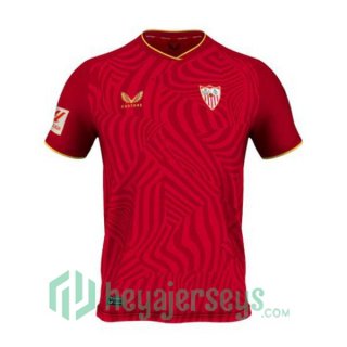 Sevilla FC Soccer Jersey Away Red 2023/2024