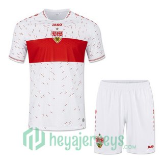 VfB Stuttgart Kids Soccer Jersey Home White 2023/2024