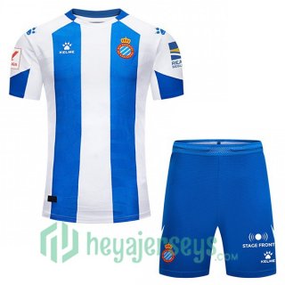 RCD Espanyol Kids Soccer Jersey Home Blue White 2023/2024
