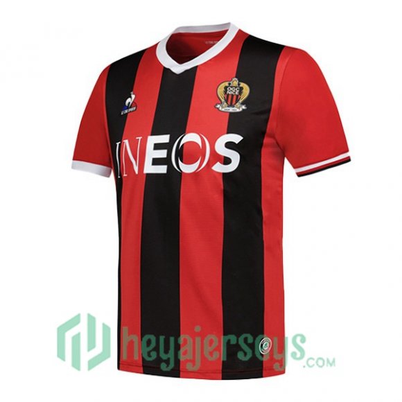 OGC Nice Soccer Jersey Home Red Black 2023/2024