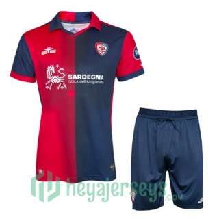 Cagliari Calcio Kids Soccer Jersey Home Red Blue 2023/2024
