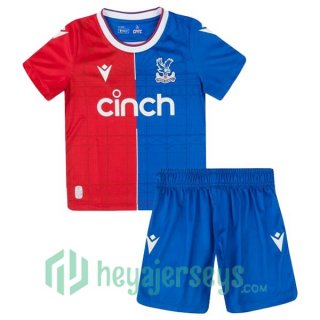 Crystal Palace Kids Soccer Jersey Home Red Blue 2023/2024