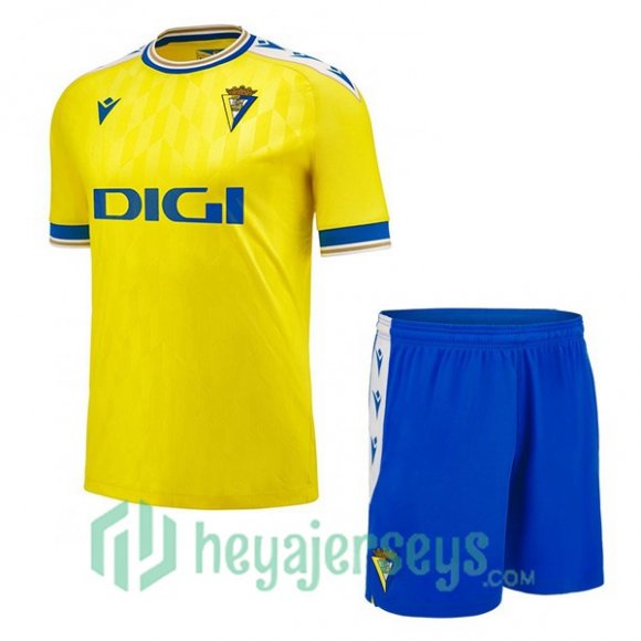 Cadiz CF Kids Soccer Jersey Home Yellow 2023/2024