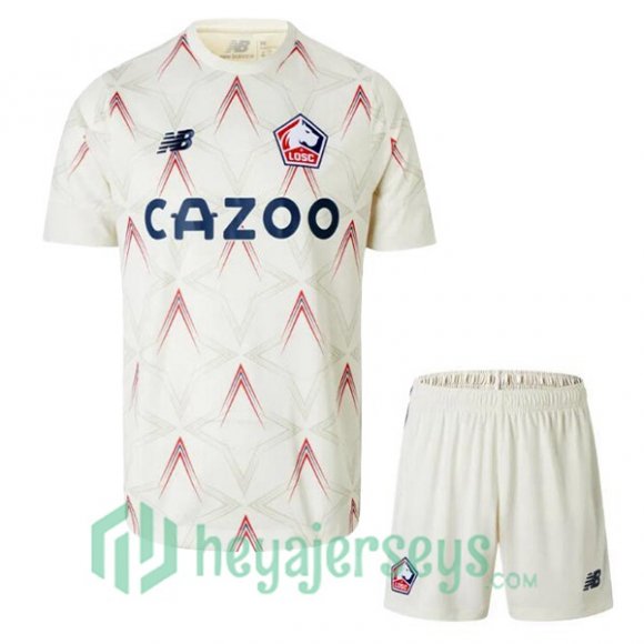 Lille OSC Kids Soccer Jersey Fourth White 2022/2023