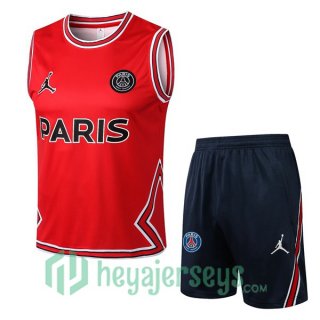 Paris Saint Germain Soccer Vest + Shorts Red 2022/2023