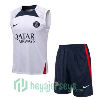 Paris Saint Germain Soccer Vest + Shorts White 2022/2023