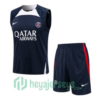 Paris Saint Germain Soccer Vest + Shorts Royal Blue 2022/2023