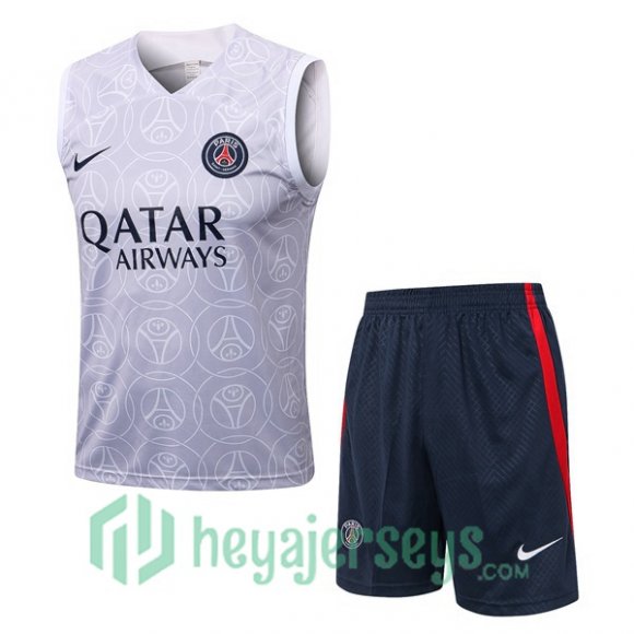 Paris Saint Germain Soccer Vest + Shorts White 2022/2023
