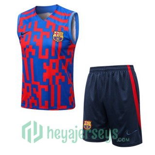 FC Barcelona Soccer Vest + Shorts Blue Red 2022/2023