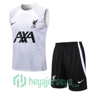 FC Liverpool Soccer Vest + Shorts White 2022/2023