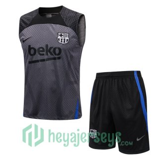 FC Barcelona Soccer Vest + Shorts Grey 2022/2023