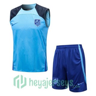 Atletico Madrid Soccer Vest + Shorts Blue 2022/2023