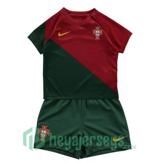 Portugal Kids Home Jersey Red Green 2023/2023