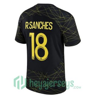 Paris Saint Germain (R.SANCHES 18) Soccer Jersey Fourth Black 2022/2023