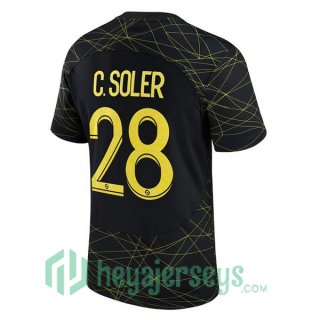 Paris Saint Germain (C. SOLER 28) Soccer Jersey Fourth Black 2022/2023