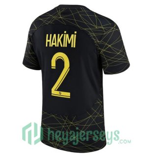Paris Saint Germain (HAKIMI 2) Soccer Jersey Fourth Black 2022/2023