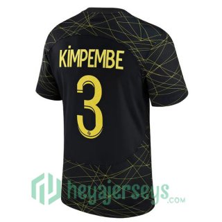 Paris Saint Germain (KIMPEMBE 3) Soccer Jersey Fourth Black 2022/2023