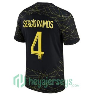Paris Saint Germain (SERGIO RAMOS 4) Soccer Jersey Fourth Black 2022/2023