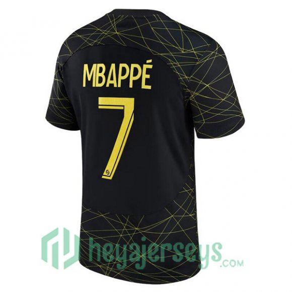 Paris Saint Germain (MBAPPÉ 7) Soccer Jersey Fourth Black 2022/2023