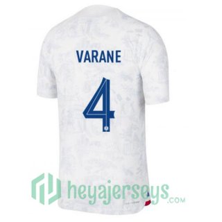 France (VARANE 4) Away Jersey White 2023/2023