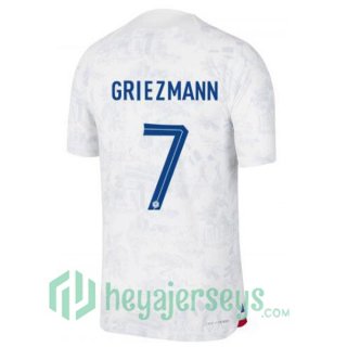 France (GRIEZMANN 7) Away Jersey White 2023/2023