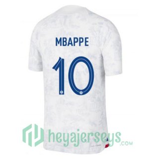 France (MBAPPE 10) Away Jersey White 2023/2023