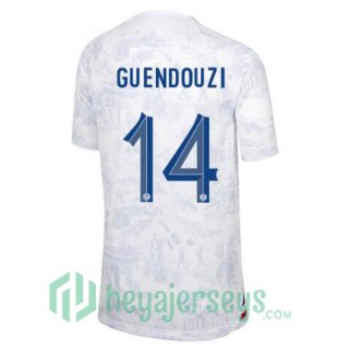 France (GUENDOUZI 14) Away Jersey White 2023/2023