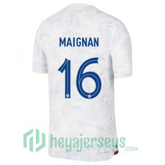 France (MAIGNAN 16) Away Jersey White 2023/2023