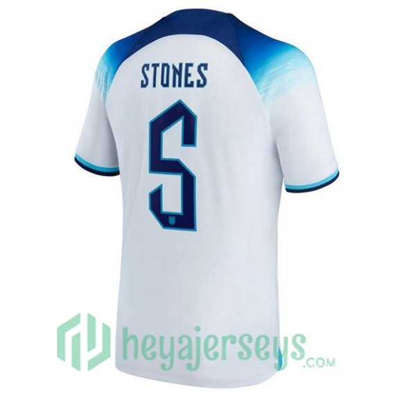 England (STONES 5) Home Jersey White 2023/2023
