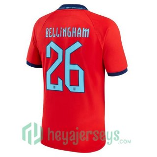 England (BELLINGHAM 26) Away Jersey Red 2023/2023