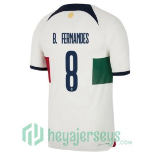 Portugal (J. MOUTINHO 8) Away Jersey White Red 2023/2023