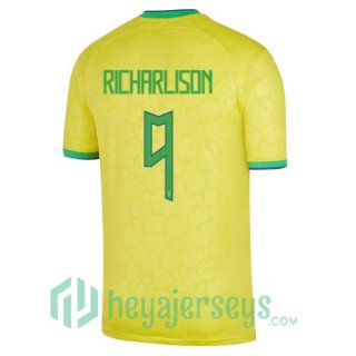 Brazil (RICHARLISON 9) Home Jersey Yellow 2023/2023