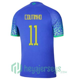 Brazil (COUTINHO 11) Away Jersey Blue 2023/2023