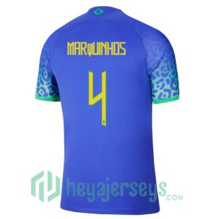 Brazil (MARQUINHOS 4) Away Jersey Blue 2023/2023