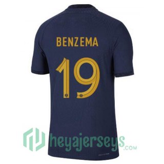 France (BENZEMA 19) Home Jersey Royal Blue 2023/2023