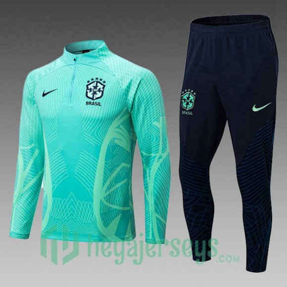 Brazil Kids Training Tracksuit Green 2022/2023