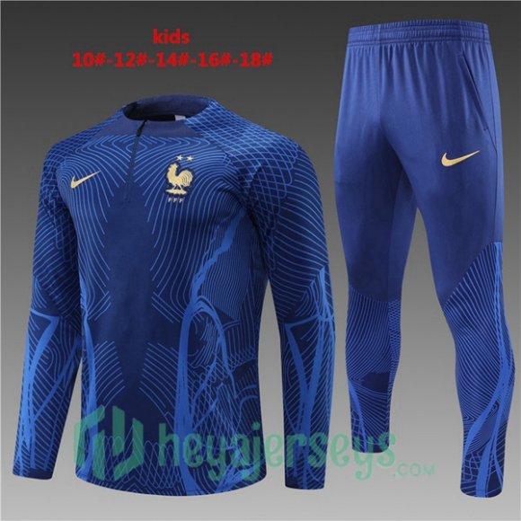 France Kids Training Tracksuit Royal Blue 2022/2023