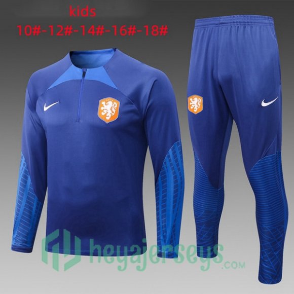 Netherlands Kids Training Tracksuit Blue 2022/2023