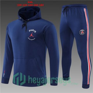 JORDAN Paris Saint Germain kids Training Tracksuit Hoodie Blue 2022/2023