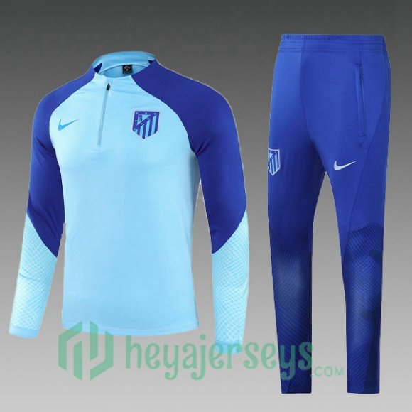 Atletico Madrid Kids Training Jacket Suit Blue 2022/2023