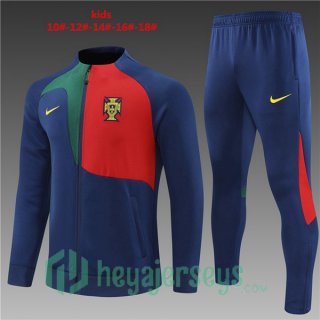 Portugal Kids Training Jacket Suit Royal Blue 2022/2023