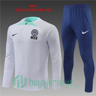 Inter Milan Kids Training Jacket Suit White 2022/2023