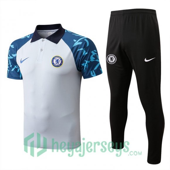 FC Chelsea Polo Jersey + Pants Grey 2022/2023