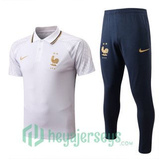 France Polo Jersey + Pants White 2022/2023