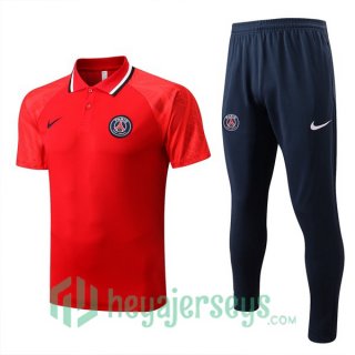 Paris Saint Germain Polo Jersey + Pants Red 2022/2023