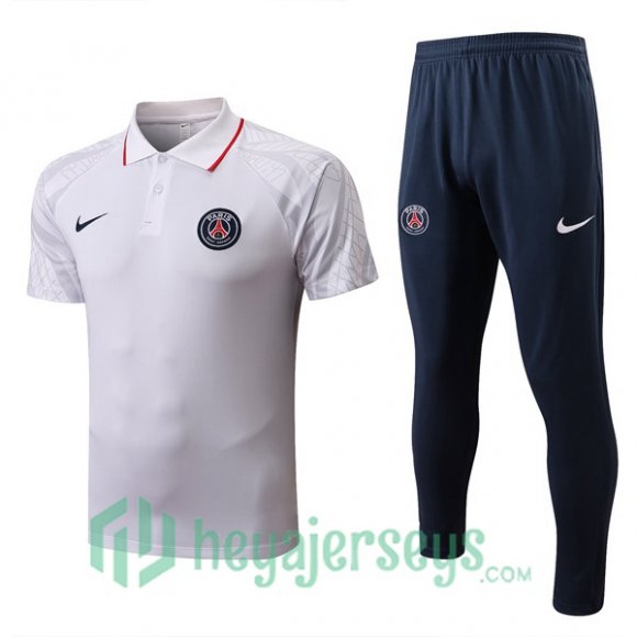 Paris Saint Germain Polo Jersey + Pants White 2022/2023