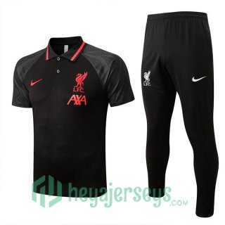 FC Liverpool Polo Jersey + Pants Black 2022/2023
