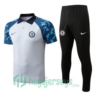 FC Chelsea Polo Jersey + Pants White 2022/2023