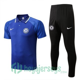 FC Chelsea Polo Jersey + Pants Blue 2022/2023