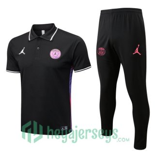 Paris Saint Germain Polo Jersey + Pants Black 2022/2023